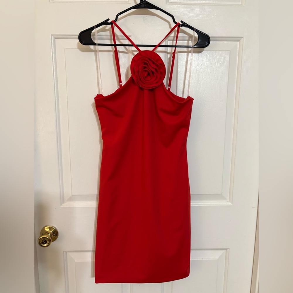 Elegant Red Sleeveless Dress